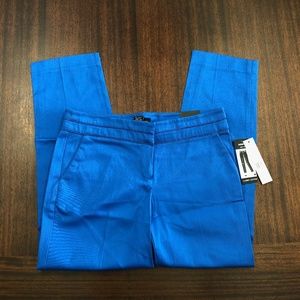 Larry Levine Royal Blue Ankle Slim Crop Pants